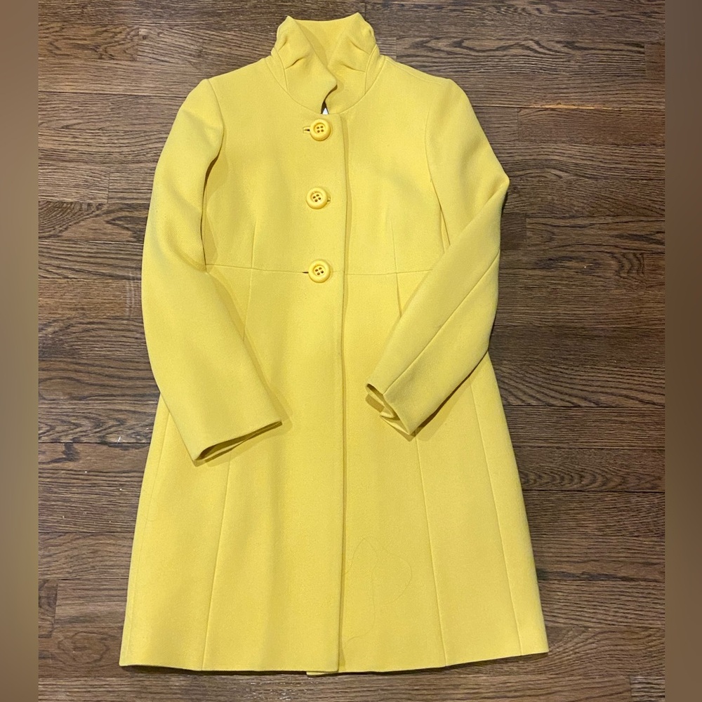 J.Crew Ruffle Collar Pea Coat w/ Thinsulate